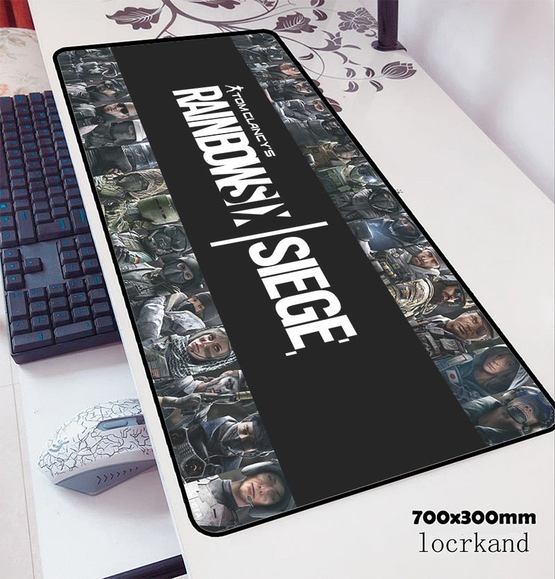 rainbow six siege mouse pad 70x30cm gaming mousepad anime HD print office notbook desk mat large padmouse games pc gamer mats