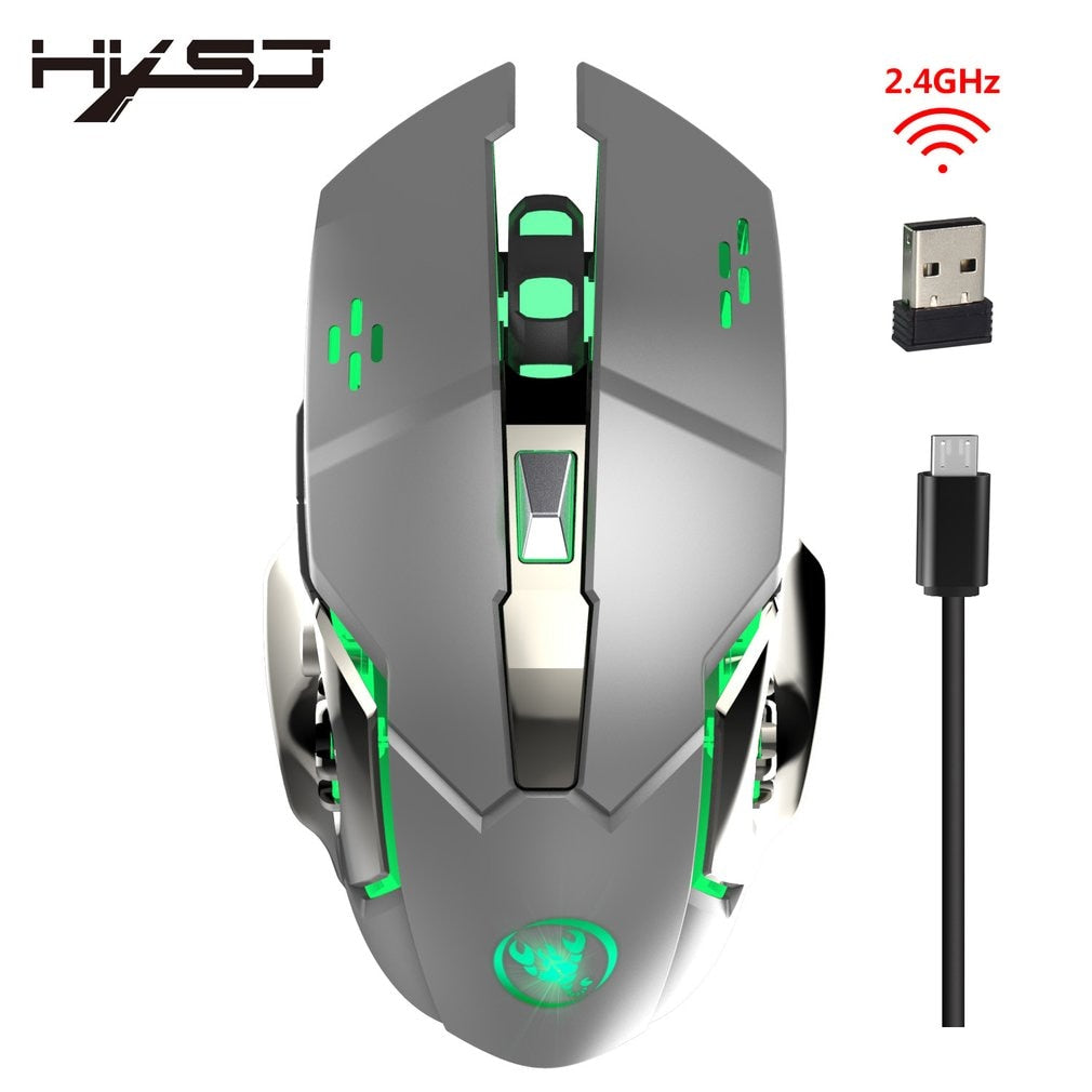 M70 2.4GHz 2400DPI Wireless Rechargeable Gaming Mouse Ergonomic Optical Mouse Wireless Gaming Mouse