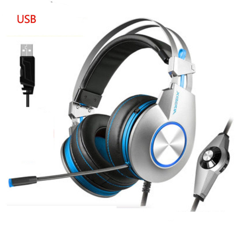 K5 PC Gaming Headset Headphones Gaming For Computer Casque USB 7.1 Surround Stereo Headphone With Microphone Led Light