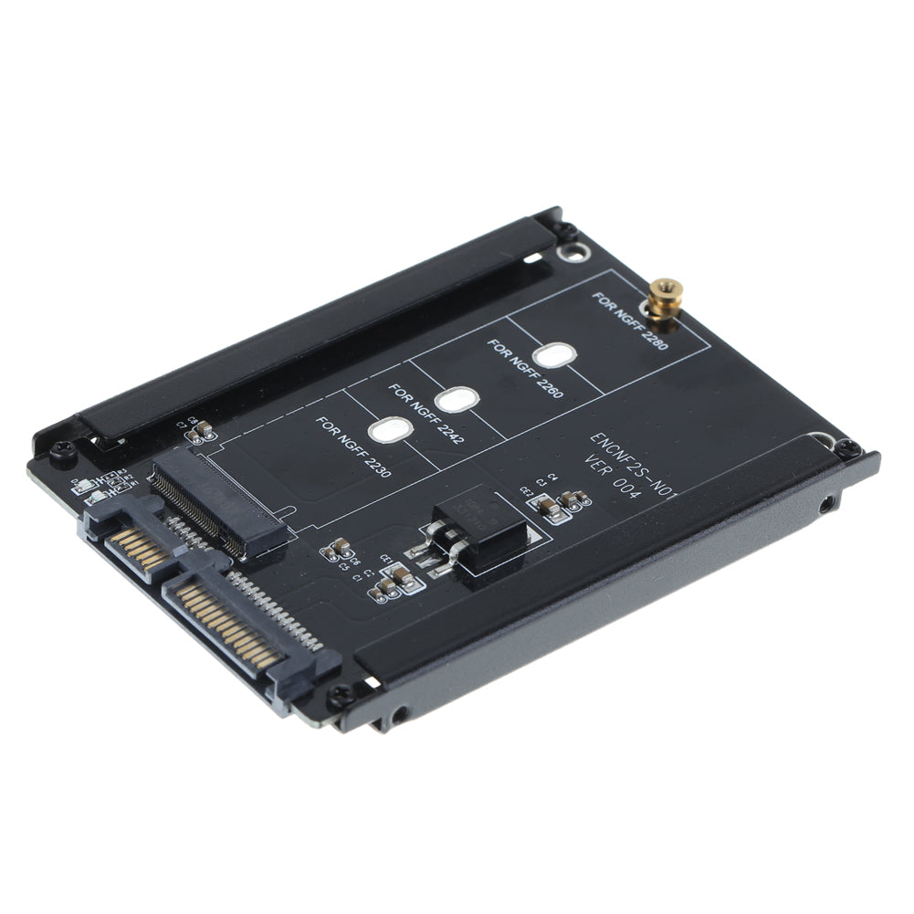 ALLOYSEED Black Metal Case CY B+M Socket 2 M.2 NGFF (SATA) SSD to 2.5 SATA Adapter for 2230/2242/2260/2280mm m2 SSD