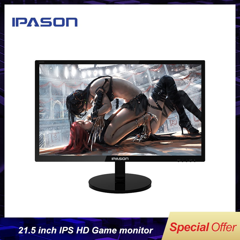 IPASON 21.5-inch Desktop Computer Monitor HD IPS display LCD monitor game display