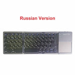 AVATTO B033 Mini folding keyboard Bluetooth Foldable Wireless Keypad with Touchpad for Windows,Android,ios Tablet ipad Phone