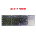 AVATTO B033 Mini folding keyboard Bluetooth Foldable Wireless Keypad with Touchpad for Windows,Android,ios Tablet ipad Phone