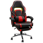 New Gaming Office Chair with Armrests Headrest Footrest High Back Tilt Swivel Chair for Working Studying Gaming PU Leather HWC