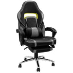 New Gaming Office Chair with Armrests Headrest Footrest High Back Tilt Swivel Chair for Working Studying Gaming PU Leather HWC