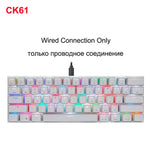 MOTOSPEED CK62 USB Wired Bluetooth Wireless Dual Mode Mechanical RGB Backlit Gaming Keyboard , 61 Keys Portable Mini Keyboard
