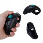 2.4G Wireless Air Mouse Handheld Trackball Mouse USB Port Thumb Controlled Handheld Trackball Mouse 15M Receiving Distance Black