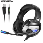 ONIKUMA K5 Best Gaming Headset Gamer casque Deep Bass Gaming Headphones for Computer PC PS4 Laptop Notebook with Microphone LED